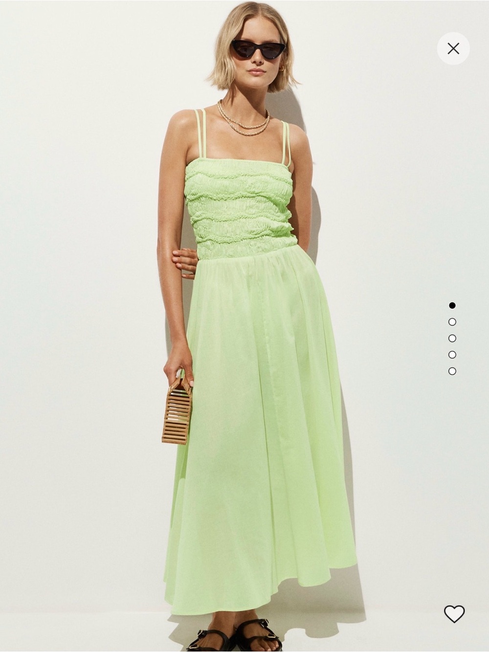 Wave Maxi Dress in Cotton Voile